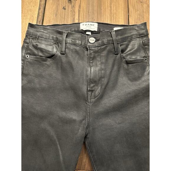 Frame Jeans Size 28 Women’s Le High Skinny Black Denim Stretch Classic - Picture 4 of 15